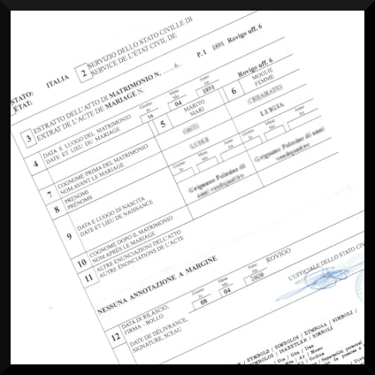 Trascrizione Atto di Matrimonio Estero